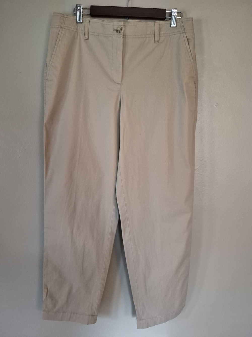 Talbots Heritage Twill Everyday Chino Ankle Pants Beige Size 10 NWT